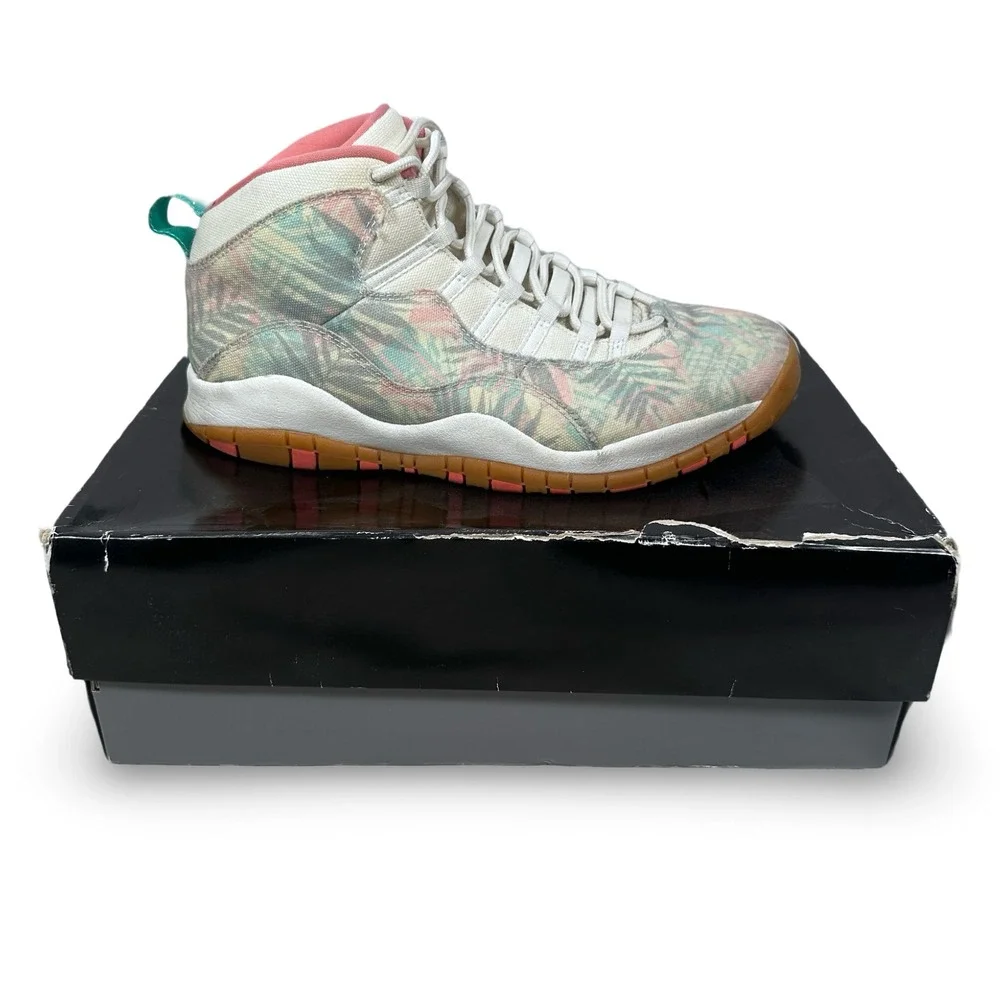 Jordan 10 Retro SB Super Bowl LIV Miami Mens 11 CV9776-900 Multi-Color Canvas